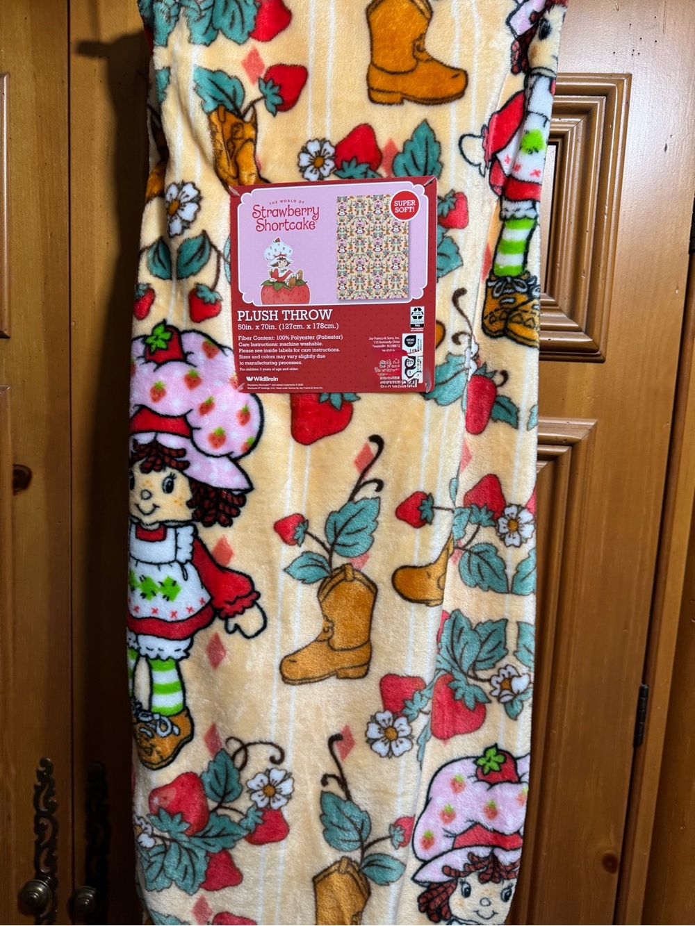 Strawberry Shortcake Cowboy Boots Fall Plush Blanket